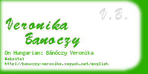 veronika banoczy business card